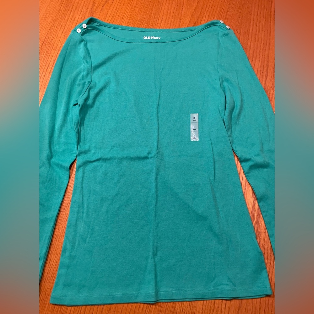 Brand New Old Navy Teal Long Sleeve Women's Top